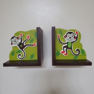 Monkey Jungle Theme Kids room Bookends